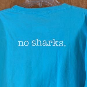 NEW Lake Geneva unsalted no sharks aqua blue t shirt tee men’s size XXL